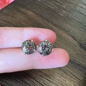 kate spade glitter stud earrings